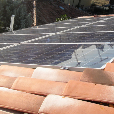 Particolare pannelli impianto fotovoltaico